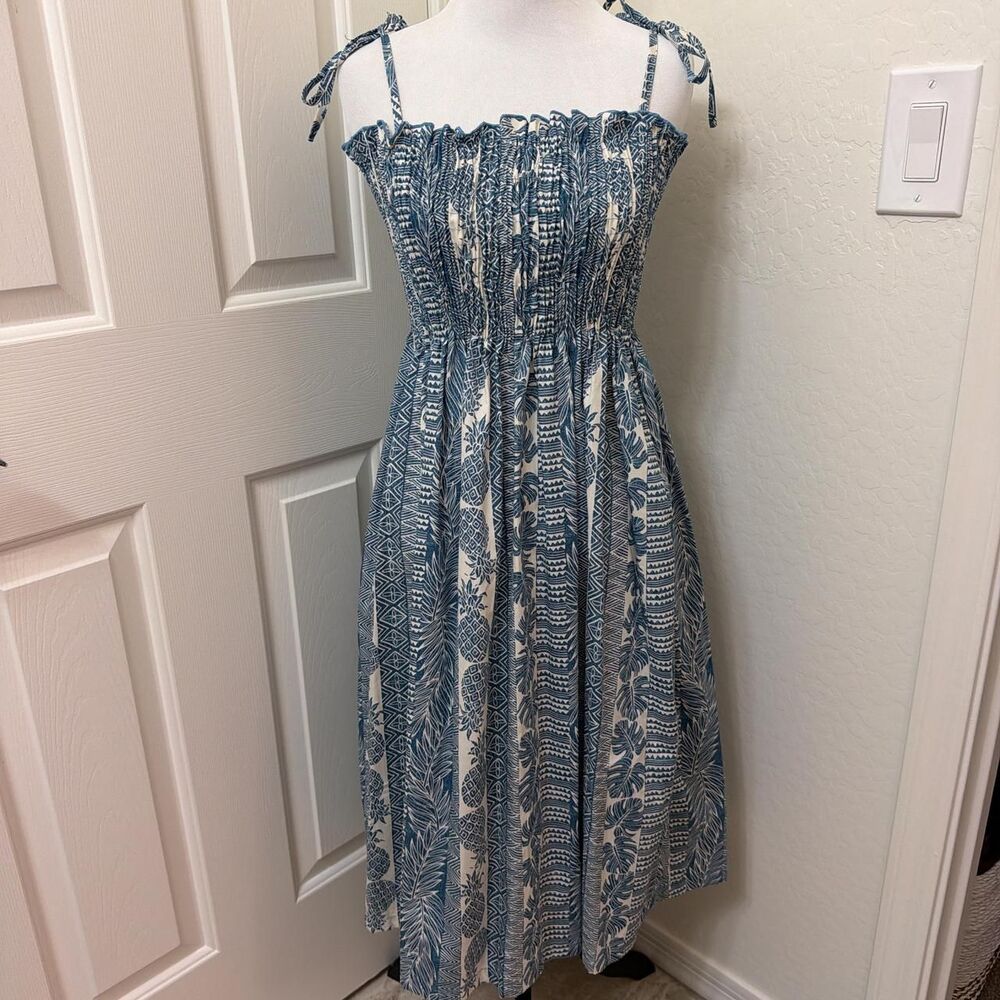 Unbranded Women's Blue and White Dress